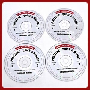 Quick & Simple Pimsleur Mandarin Chinese Audio CD Lessons 1-8 9780743523493